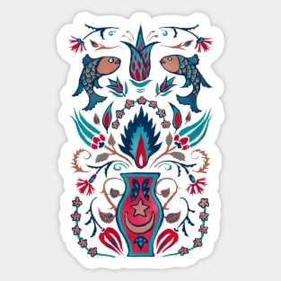 Iznik Tile Arts - Teal Sticker